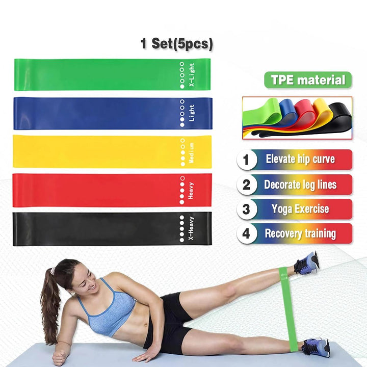 5 PCS Resistance Bands Set: Versatile Workout Equipment for Strength Training