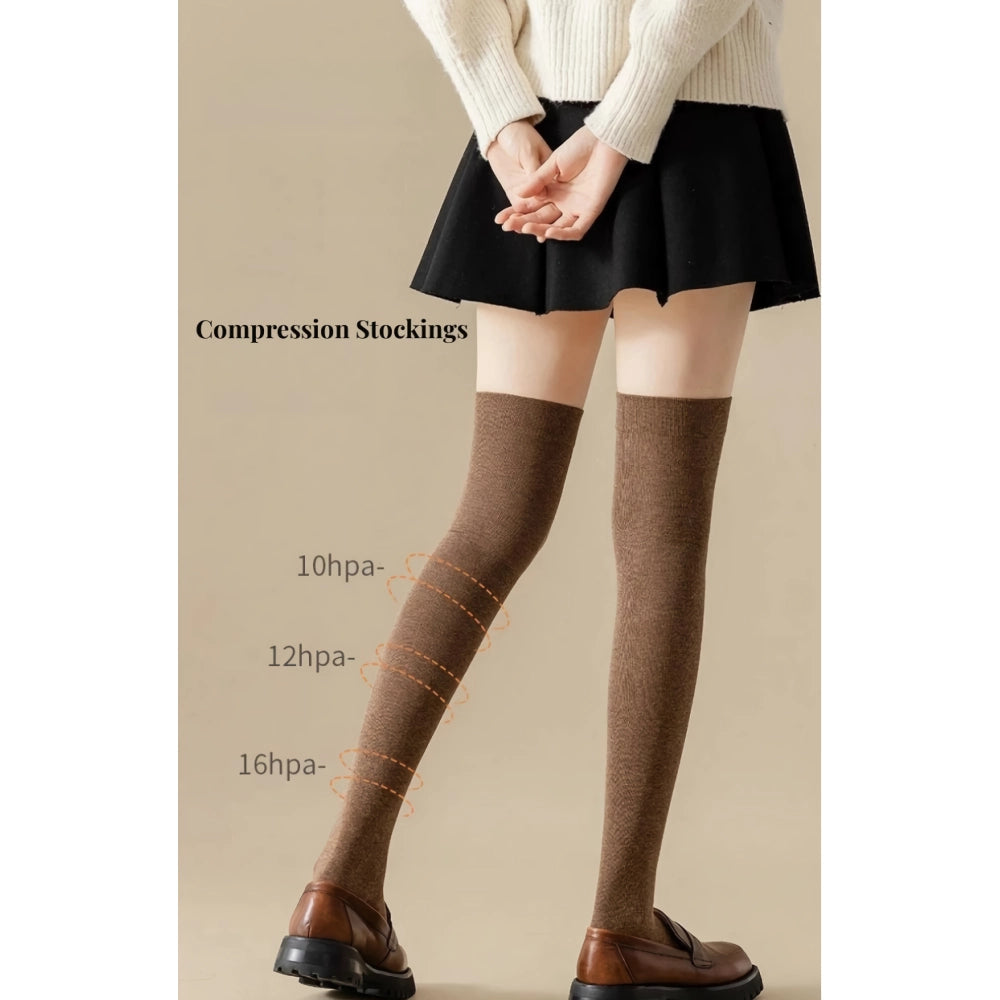 Long Thigh High Cotton Socks for Women