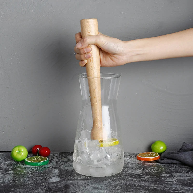 Beech Wooden Cocktail Muddler & Juice Press