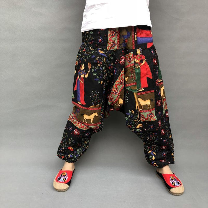 Trendy Plus Size Loose Lantern Men's And Women's Same Large Crotch Pants