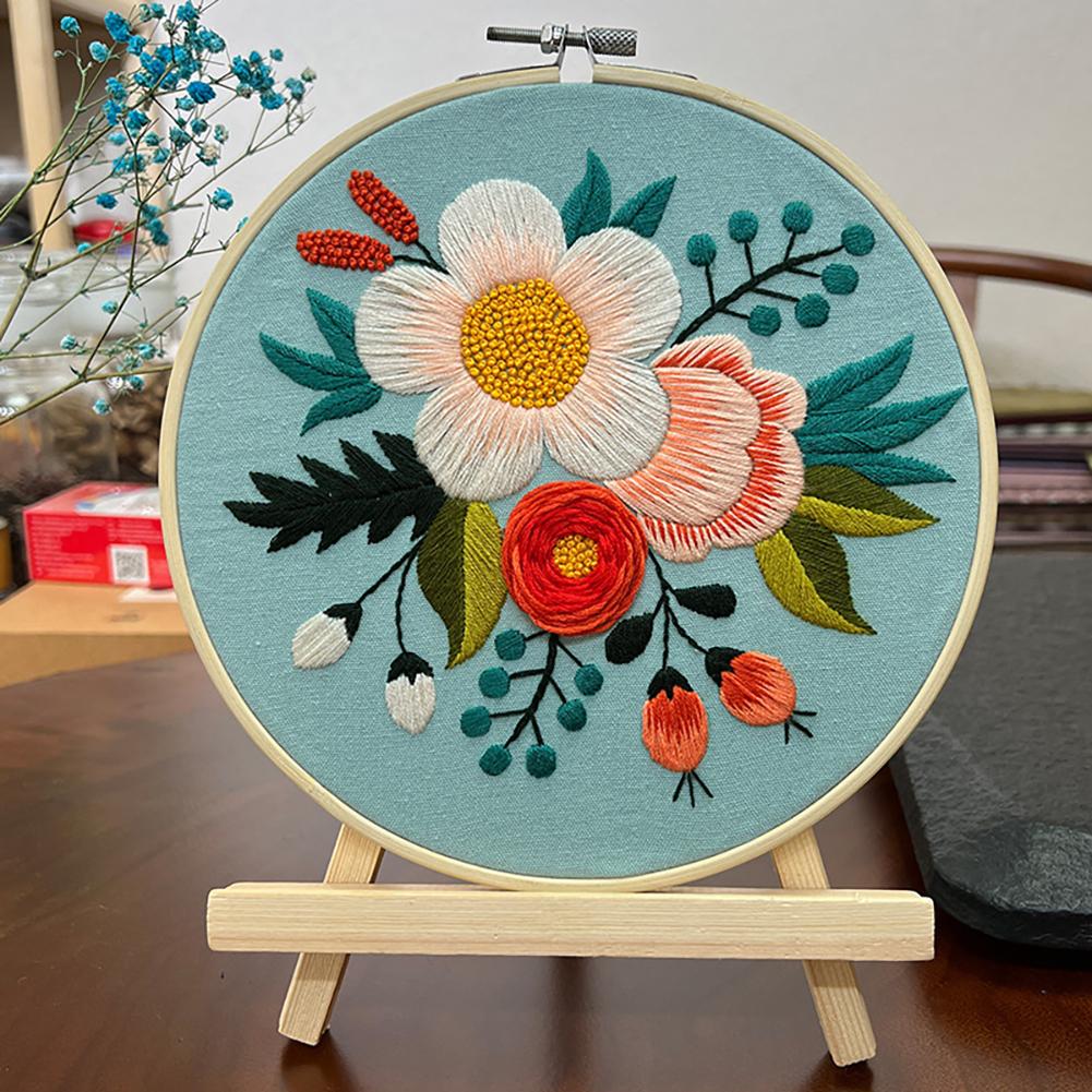 DIY Floral Embroidery Kit