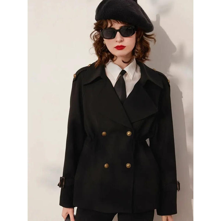 Elegant Double Breasted Women's Trench Coat