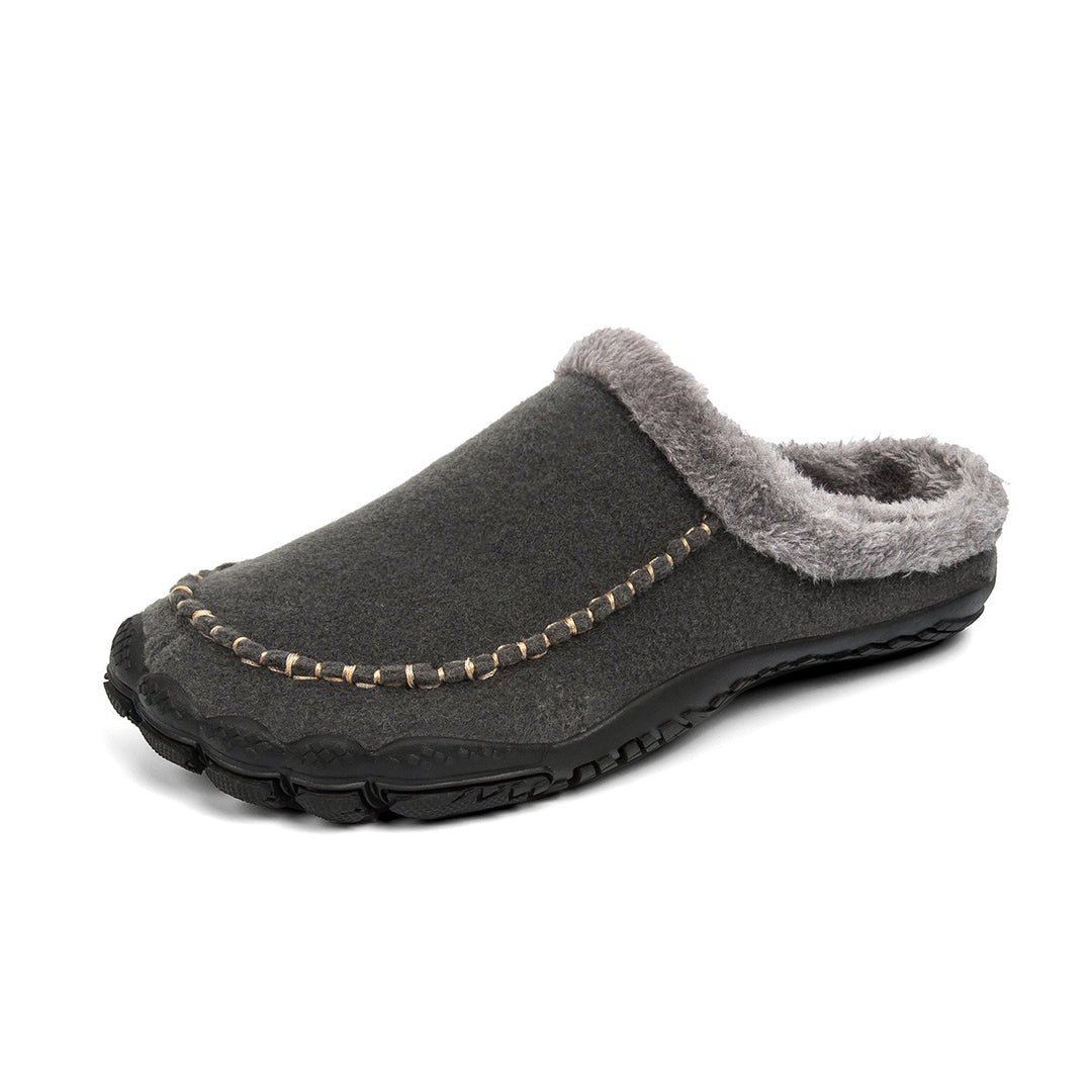 Men's Winter Warm Slippers Lightweight Anti-slip Cozy Fuzzy Winter House Slippers Wide Indoor Outdoor Shoes