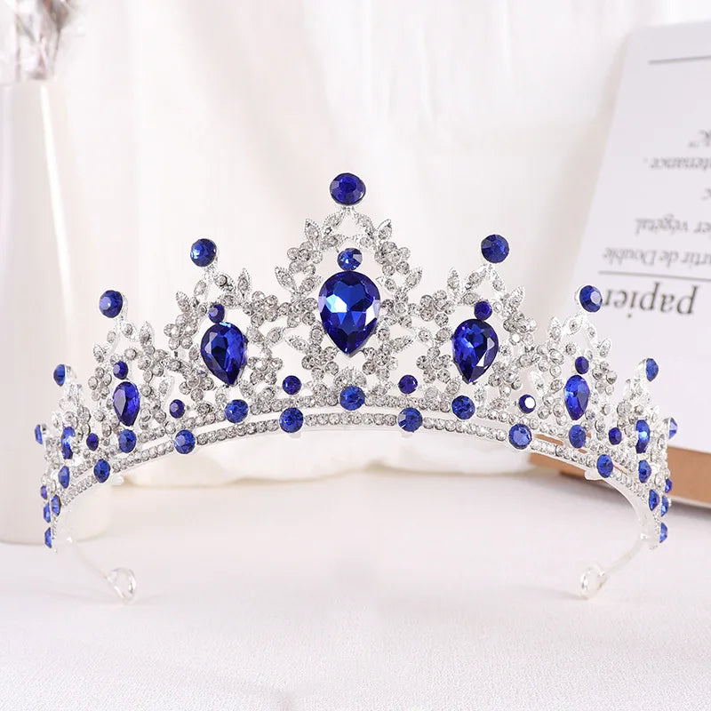 Baroque Gold Champagne Crystal Bridal Tiara