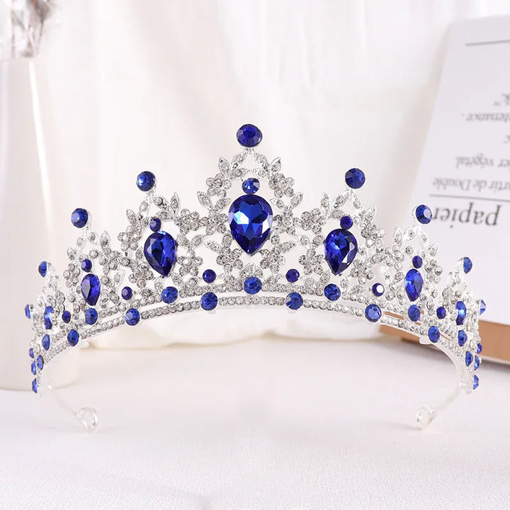 Baroque Gold Champagne Crystal Bridal Tiara