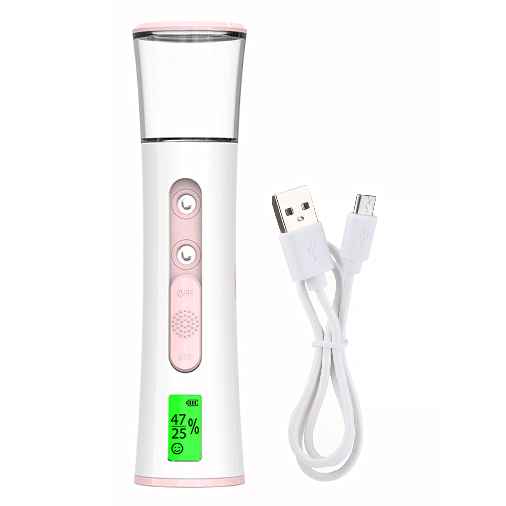 Portable Nano Mist Facial Steamer & Hydrator with Skin Tester