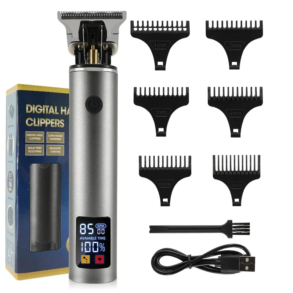 Electric Hair Trimmer for Men - Cordless Beard & Hair Cutting Machine, Professional Clippers with Adjustable Gears