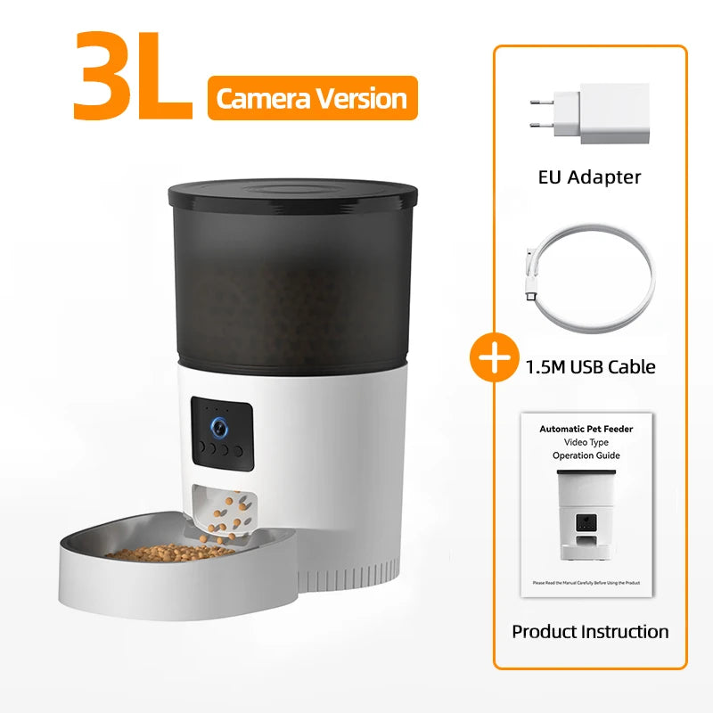 Smart Automatic Cat Feeder with Camera and Voice Recorder