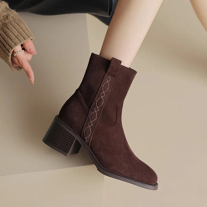 Stylish Autumn Suede Ankle Boots for Women