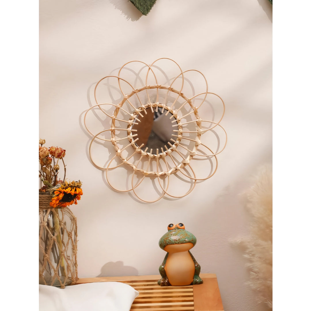 Handmade Rattan Decorative Wall Mirror