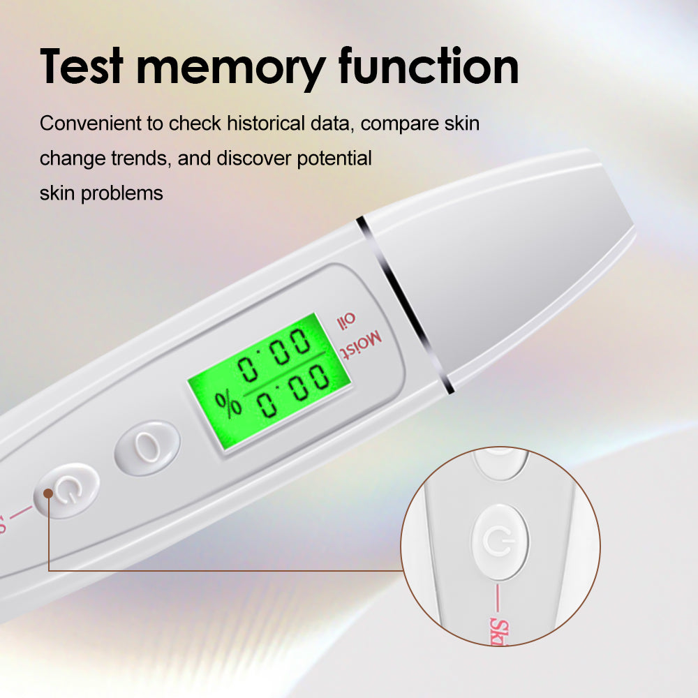 LCD Digital Skin Moisture and Oil Analyzer - Advanced Skin Tester for Face and Body