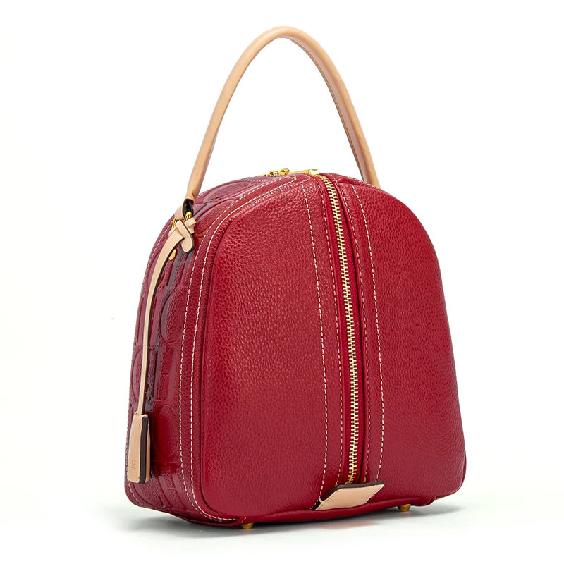 Fashionable Solid Color Women's Handbag - Simple Shoulder Bag