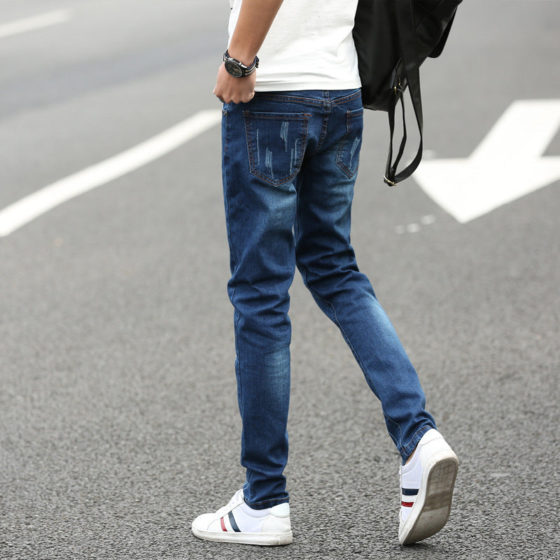 Summer Men's Denim Straight Pants