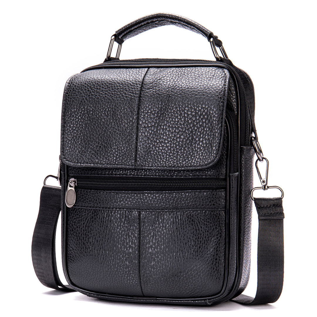 Leather Men's Bag Vertical Casual