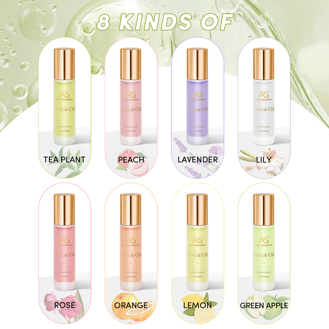 10ml Cuticle Oil Pen Nail Care Set - 8 Fragrances for Soft, Nourished Nails