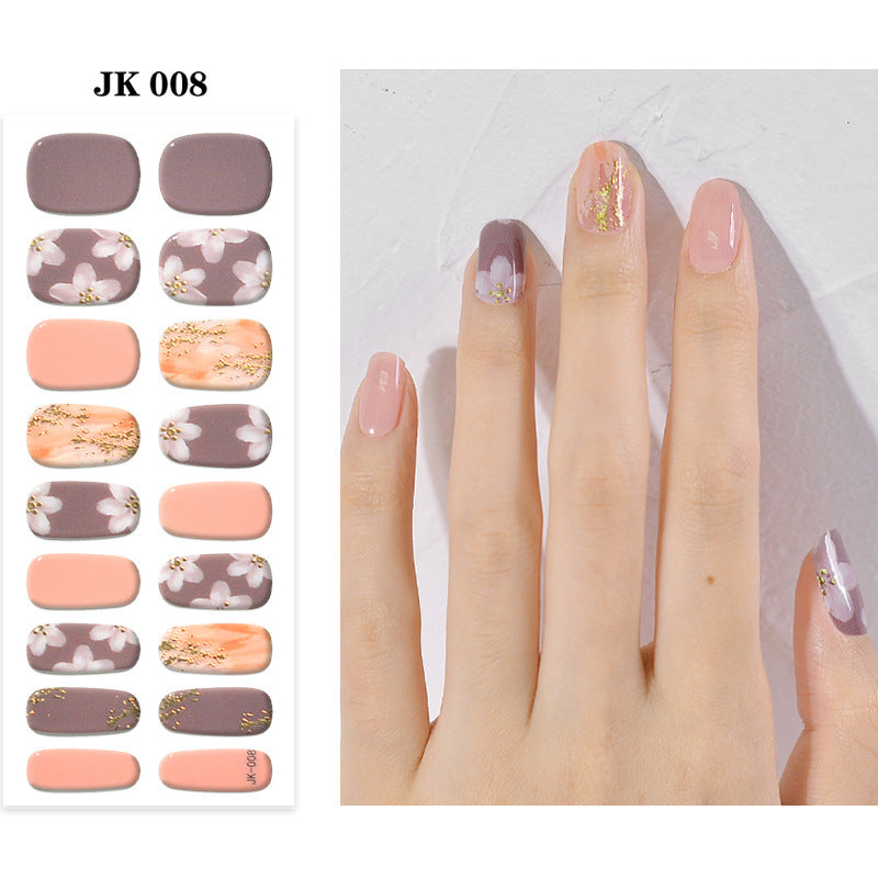 Pure Desire Wind Wear Nail Semi-baked UV Gel Nail Sticker Waterproof And Durable