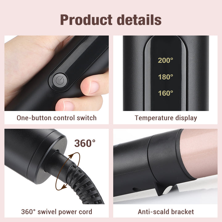 6-in-1 Fast Heating Hair Waver Iron with Automatic Temperature Control