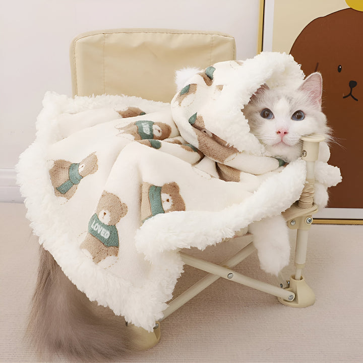 Sphynx Cat Sleeping Bag Cloak - Winter Warm Pet Mat Blanket for Cats