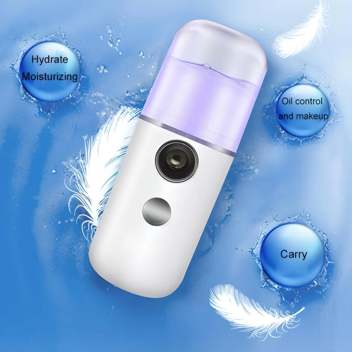 Mini Nano Facial Mist Sprayer - USB Rechargeable Humidifier & Moisturizer