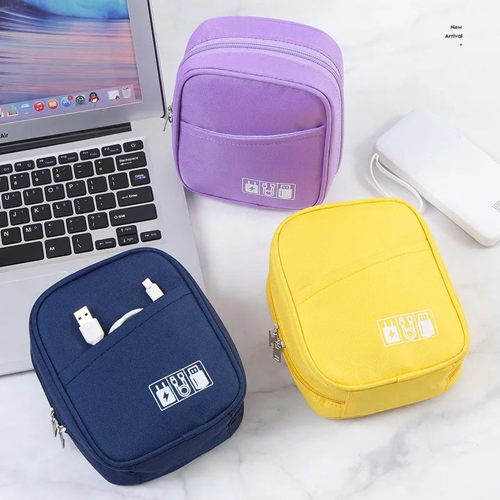 Portable Waterproof Data Cable Organizer Bag for Travel Accessories