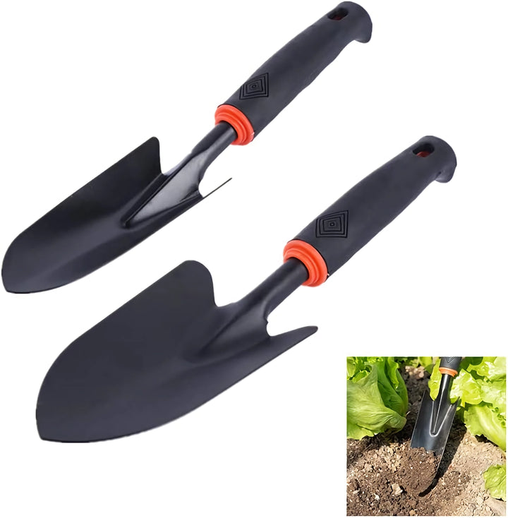 Heavy Duty Carbon Steel Garden Shovel with Soft Rubberized Handle