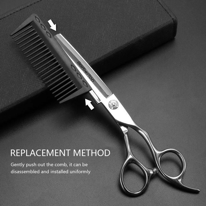 Professional Stainless Steel Hair Cutting & Thinning Scissors Set