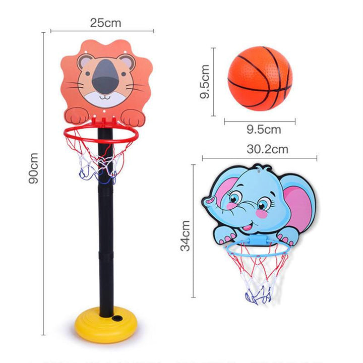 Kids Cartoon Animal Basketball Hoop Kit