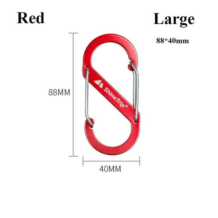 Multi-Purpose S-Type Carabiner: Mini Keychain Hook with Anti-Theft Features