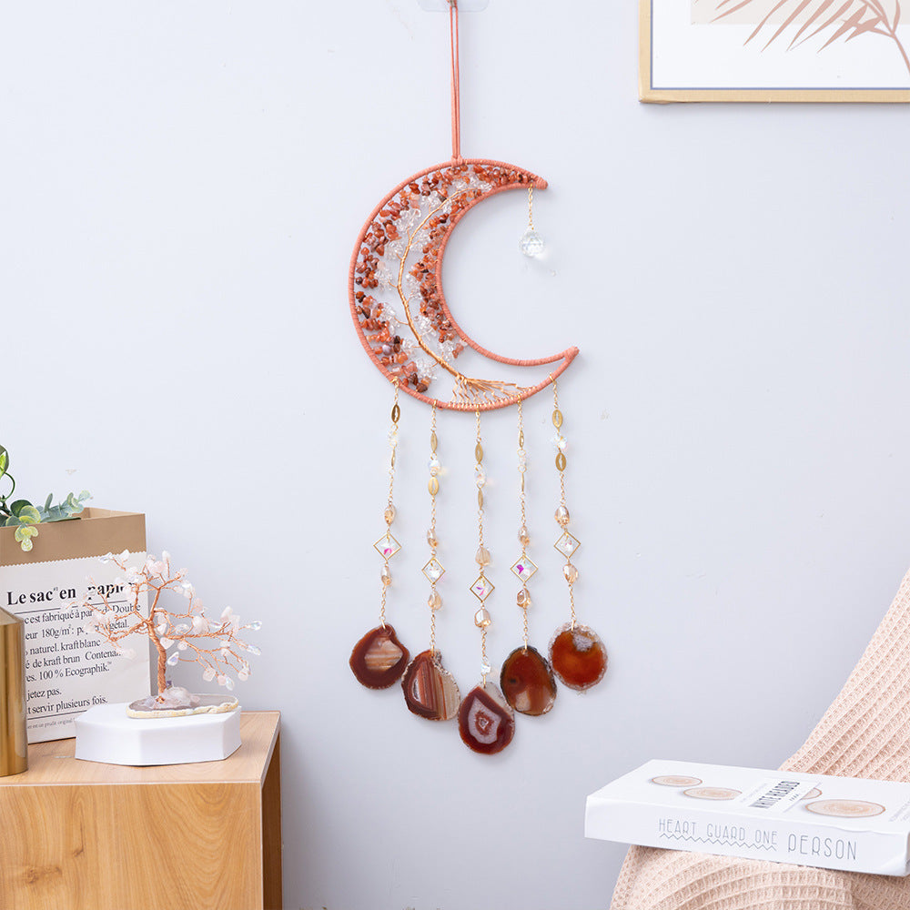 Natural Agate Crystal Crushed Stone Dream Catcher