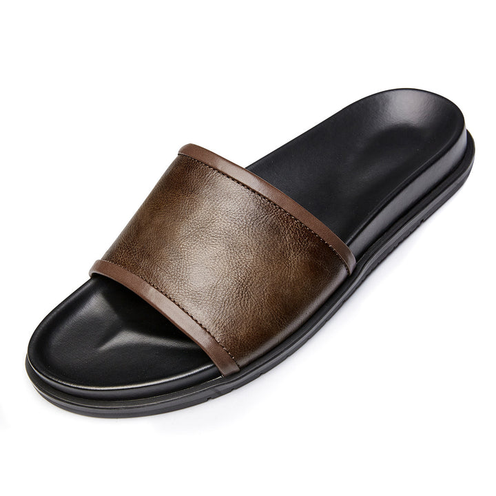 Genuine Leather Slippers Men's Summer Outdoor Non-slip