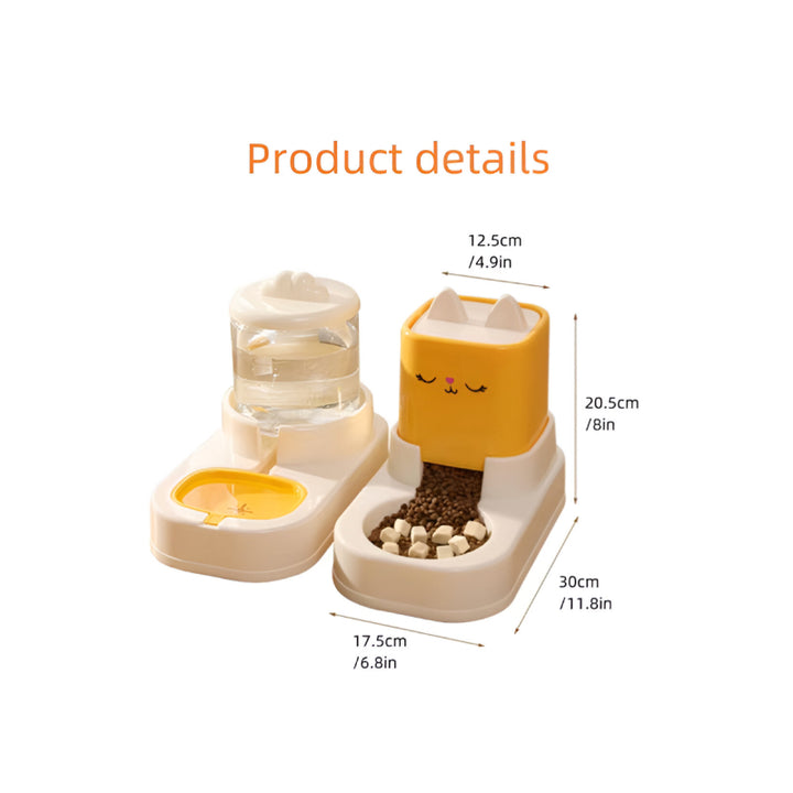 Automatic Pet Water Feeder & Food Container for Cats and Dogs