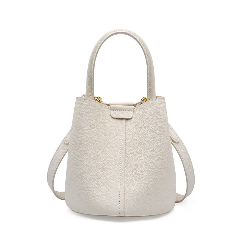 Leather Bucket Bag for Women