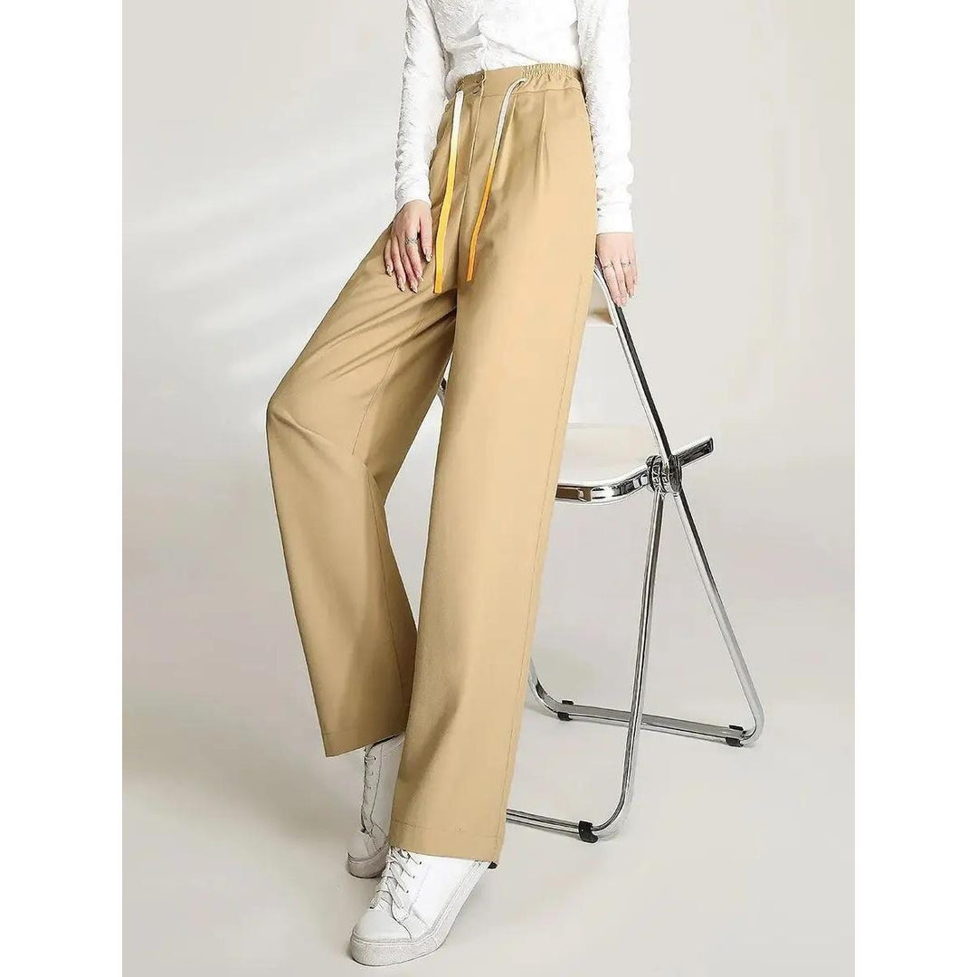 Loose Fit Wide Leg Women’s Pants with Elastic Waistband