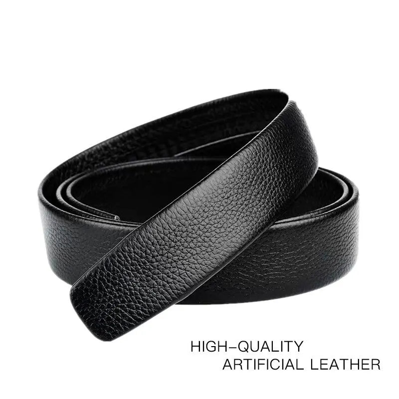 High-Quality Men's Leather Belt with Automatic Metal Buckle