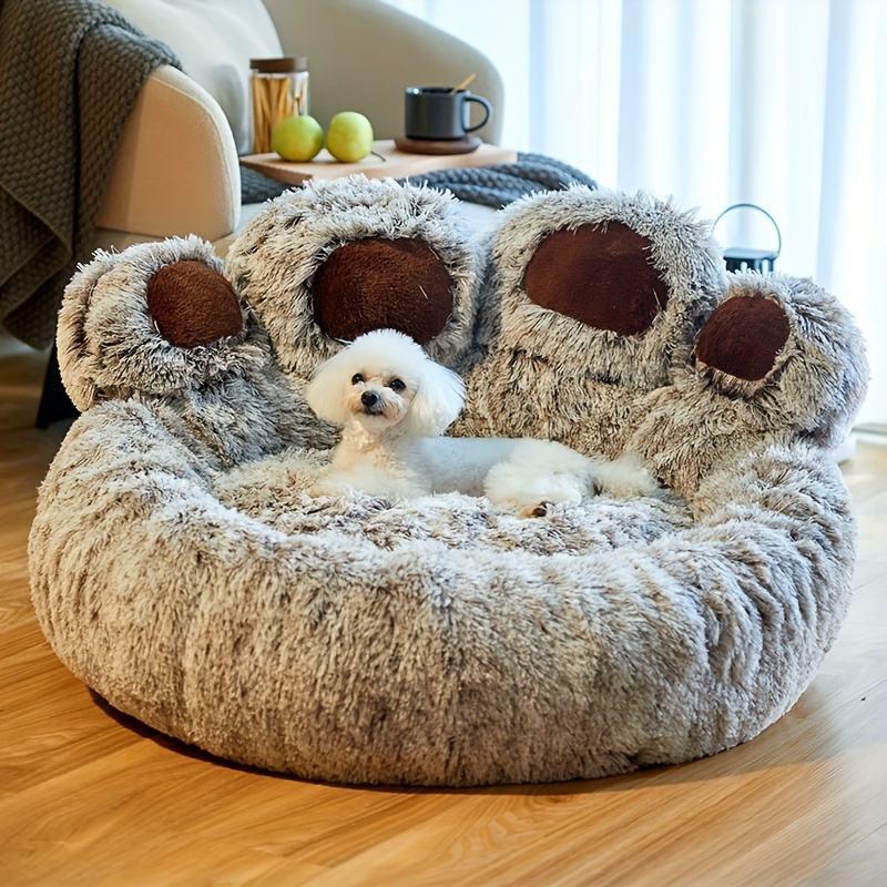 Cozy Bear Paw Shaped Pet Bed