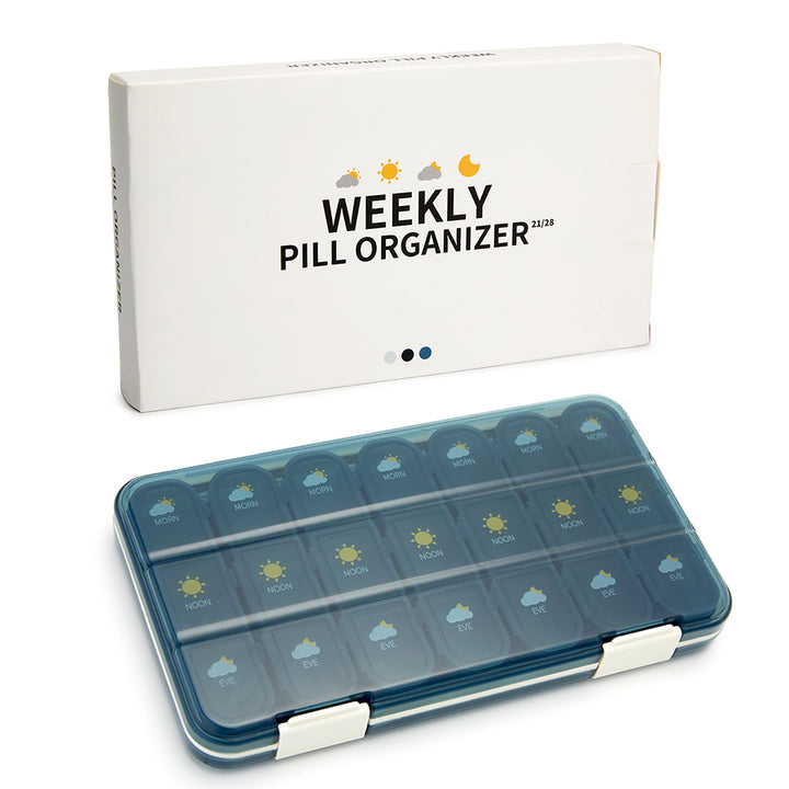 21/28 Grids Weekly Pill Box