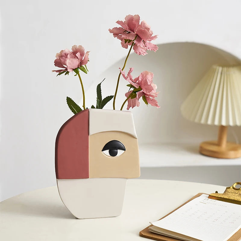 Creative Ceramic Face Vase