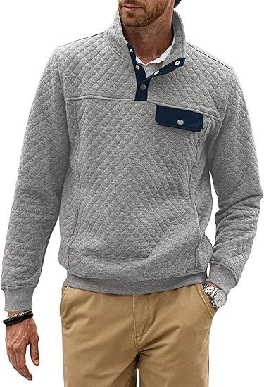 Simple Trendy Loose Sweater Long Sleeve Stand Collar Men