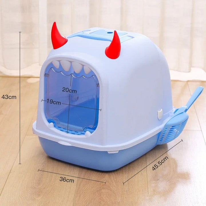 Small Monster Clamshell Cat Litter Box