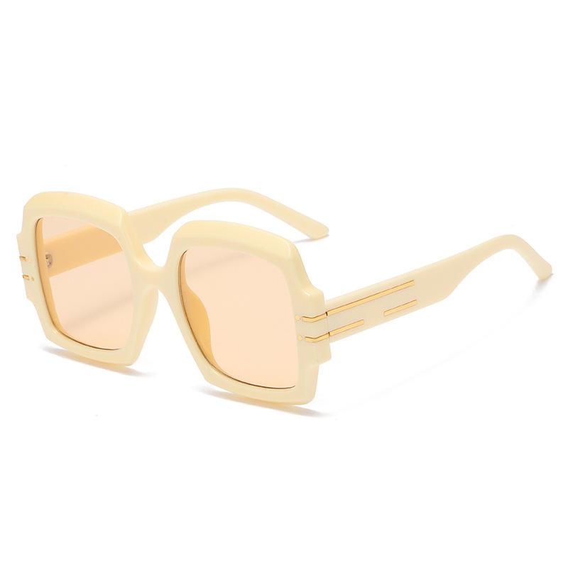 Oversized Oval Sunglasses with Gradient Lenses