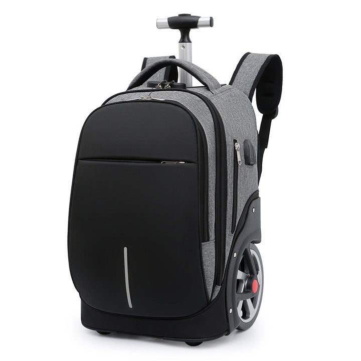 Junior High School Student Trolley Bag Large Capacity Large Wheel Trolley Case Backpack