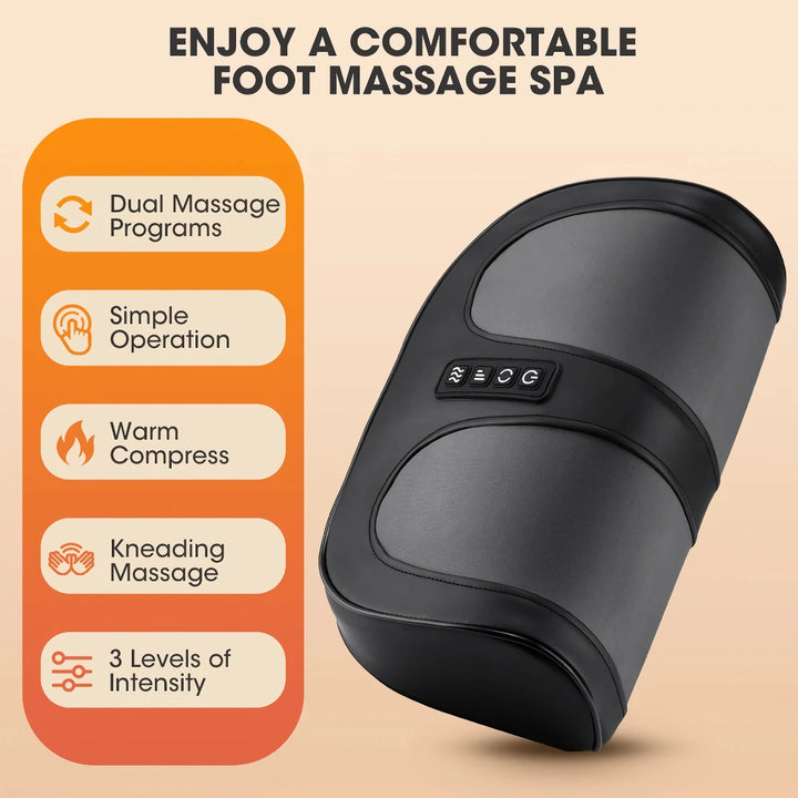 Electric Foot and Calf Massager with Shiatsu Kneading and 42℃ Hot Compress