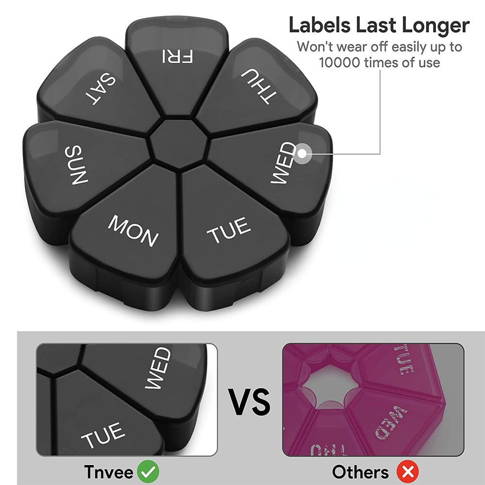 Compact 7-Grids Travel Pill Organizer