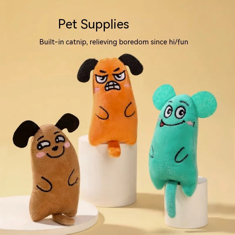 Interactive Cat & Dog Chew Toy - Bite Resistant Plush for Teeth Cleaning & Fun