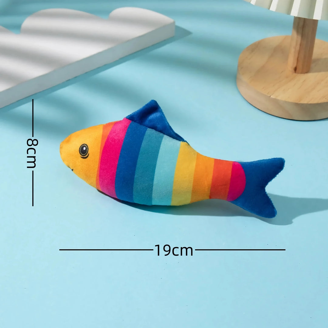 Catnip Fish Toy – Cartoon Fish Shape with Cat Grass for Playful and Healthy Biting