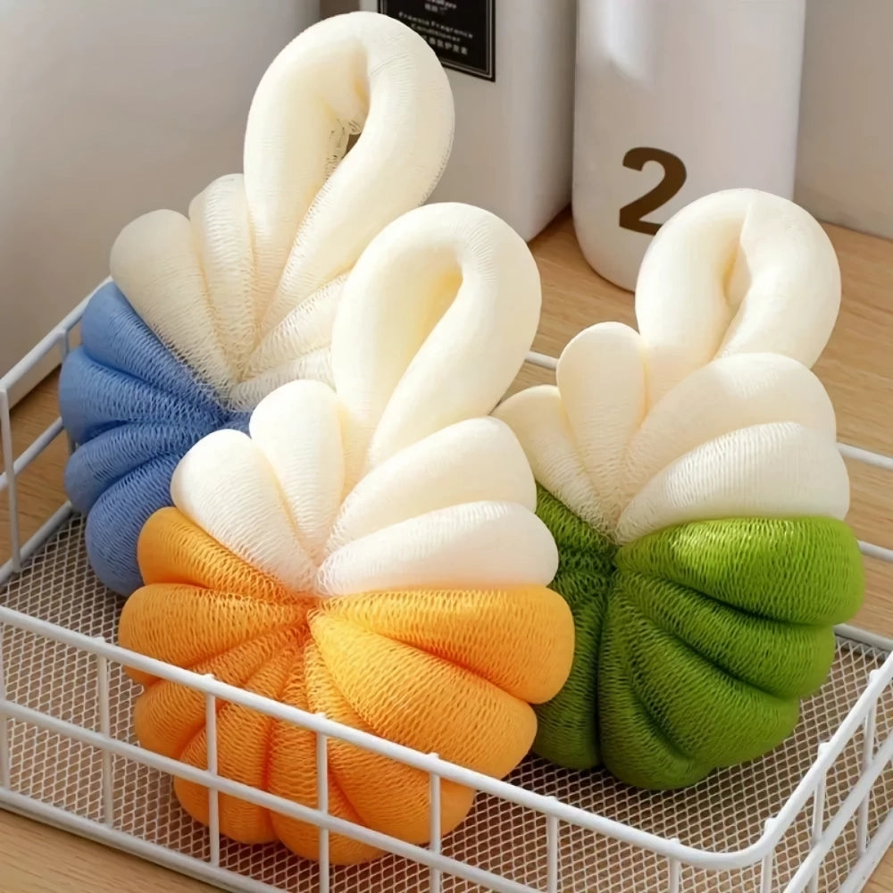 Cute Pumpkin Shaped Bath Sponge Mesh Balls