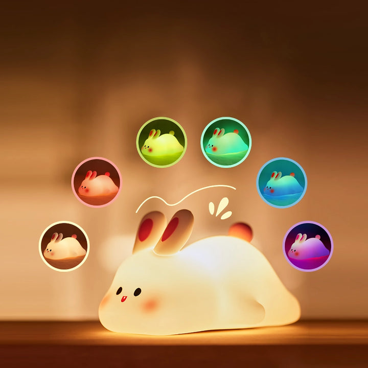 Cute Rabbit Silicone Night Lamp