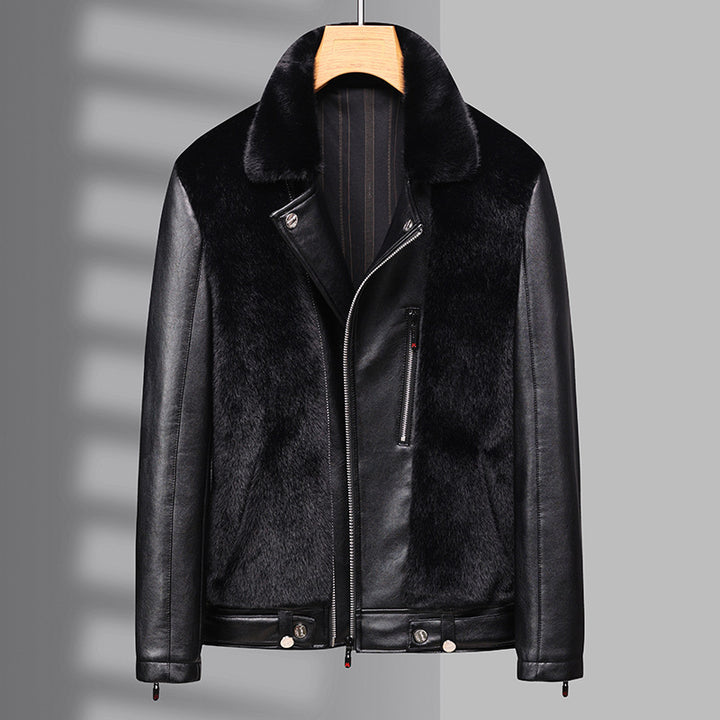 Winter Men's Warm Mink Fur Jacket Coat