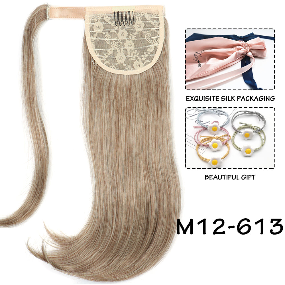 Synthetic Straight Wraparound Ponytail