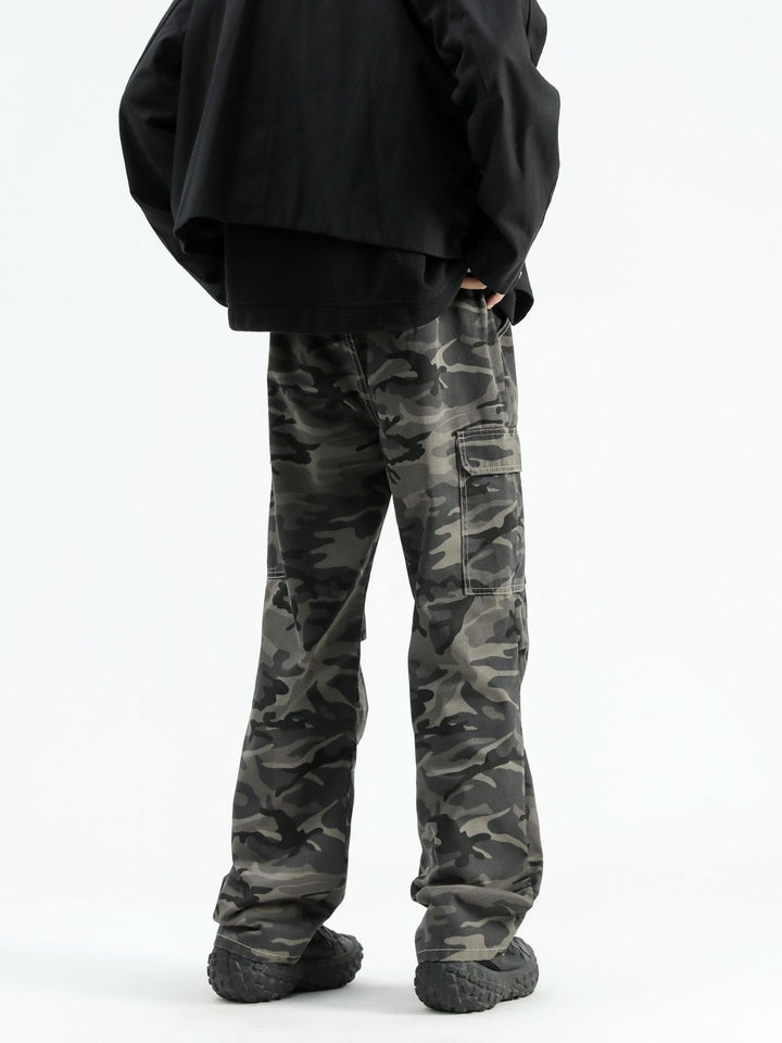 Fashion Brand Design Sense Paratrooper Denim Trousers